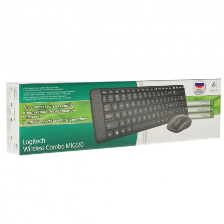 Клавиатура + мышь Logitech MK220 черный (920-003161) - фото 6