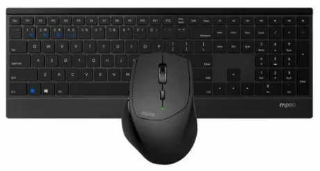 Клавиатура + мышь Rapoo 9500M черный (18892)