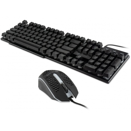 Клавиатура + мышь Oklick 400GMK черный USB LED (1546779) - фото 3