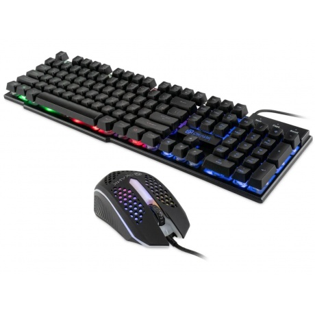 Клавиатура + мышь Oklick 400GMK черный USB LED (1546779) - фото 4