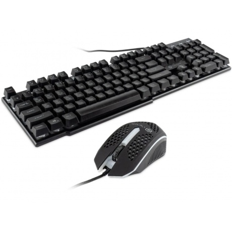 Клавиатура + мышь Oklick 400GMK черный USB LED (1546779) - фото 5