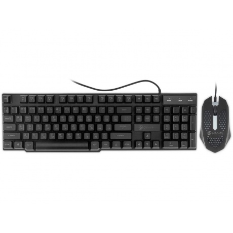 Клавиатура + мышь Oklick 400GMK черный USB LED (1546779) - фото 7