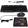 Клавиатура + мышь Oklick 400GMK черный USB LED (1546779)