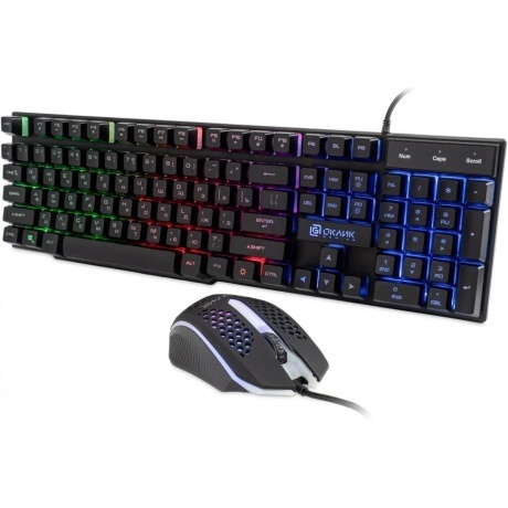 Клавиатура + мышь Oklick 400GMK черный USB LED (1546779) - фото 2