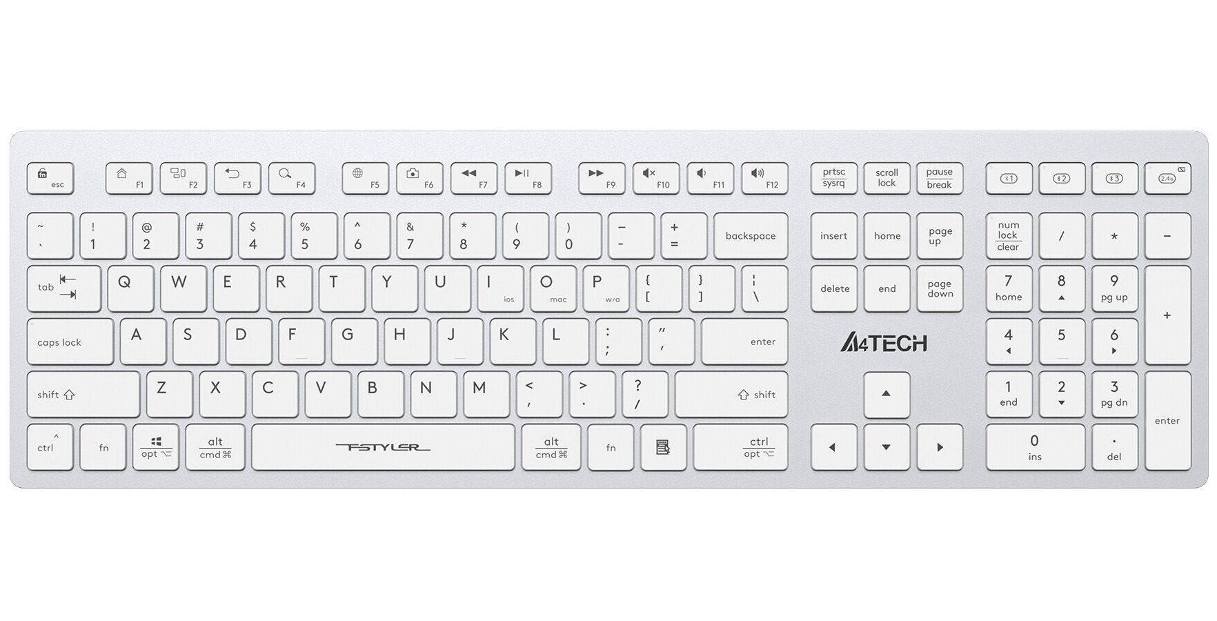 цена Клавиатура A4Tech Fstyler FBX50C белый