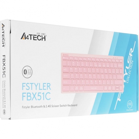 Клавиатура A4Tech Fstyler FBX51C розовый - фото 6