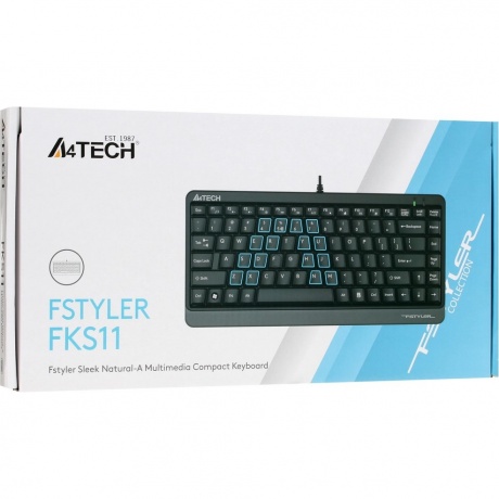 Клавиатура A4Tech Fstyler FKS11 черный/серый - фото 7
