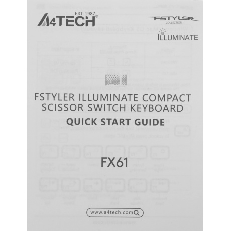 Клавиатура A4Tech Fstyler FX61 белый - фото 17