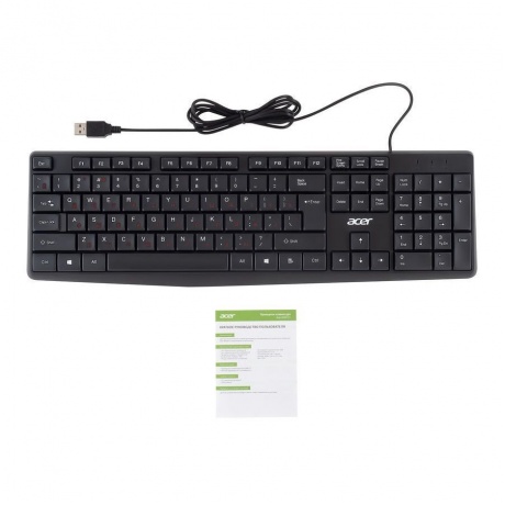 Клавиатура Acer OKW121 черный USB (ZL.KBDEE.00B) - фото 15