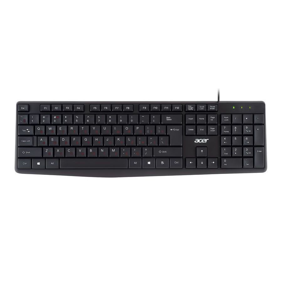 Клавиатура Acer OKW121 черный USB (ZL.KBDEE.00B) цена и фото