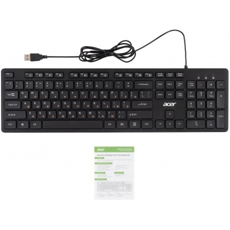 Клавиатура Acer OKW122 черный USB (ZL.KBDEE.00C) - фото 3