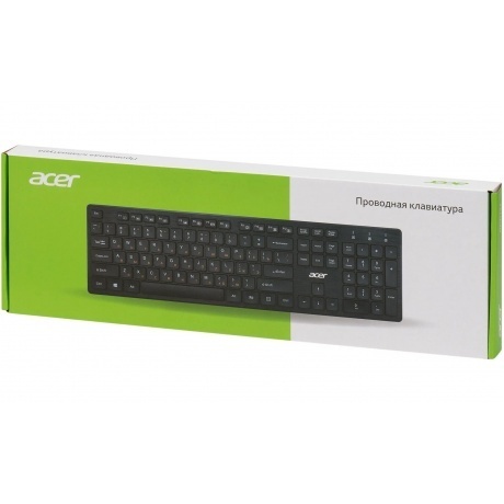 Клавиатура Acer OKW122 черный USB (ZL.KBDEE.00C) - фото 7
