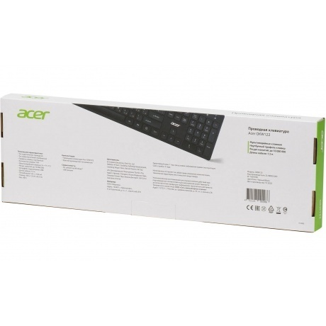 Клавиатура Acer OKW122 черный USB (ZL.KBDEE.00C) - фото 8