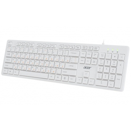 Клавиатура Acer OKW123 белый USB (ZL.KBDEE.00D) - фото 4