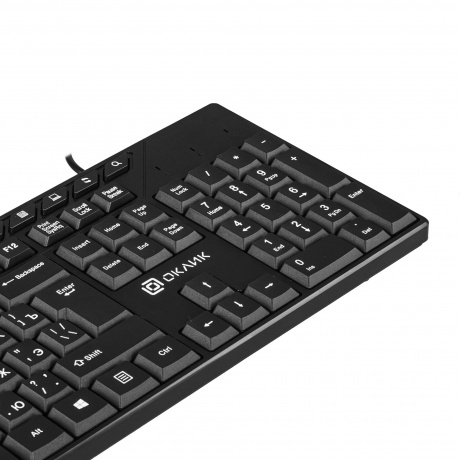 Клавиатура Oklick125M черный USB Multimedia (1678108) - фото 10
