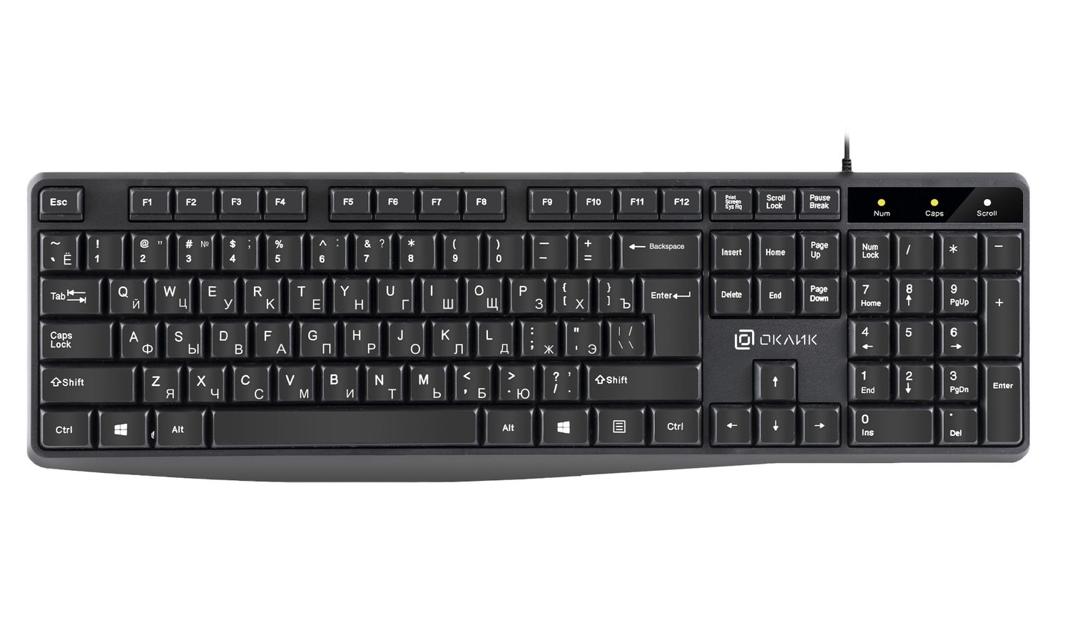 Клавиатура Oklick145M черный USB (1659983)