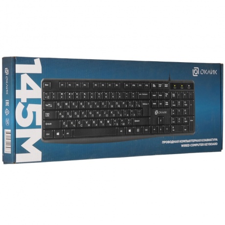 Клавиатура Oklick145M черный USB (1659983) - фото 7