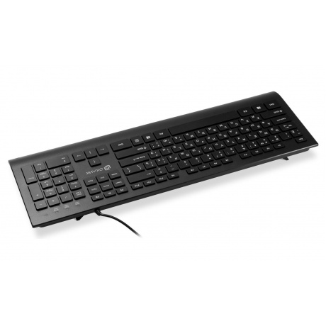 Клавиатура Oklick155M черный USB slim (подставка для запястий) (1678057) - фото 3