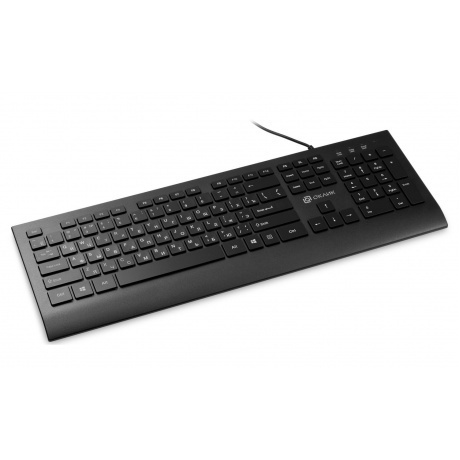 Клавиатура Oklick155M черный USB slim (подставка для запястий) (1678057) - фото 2