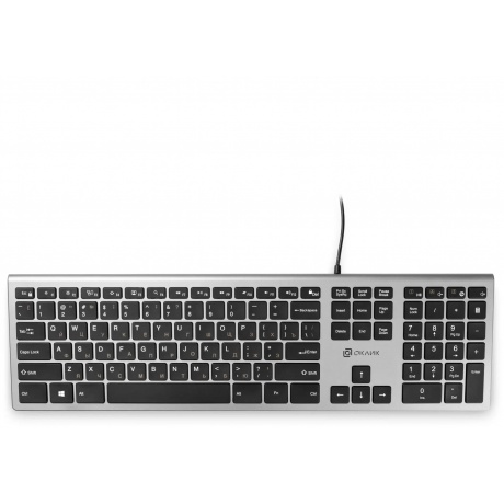 Клавиатура Oklick 890S серый/черный - фото 1