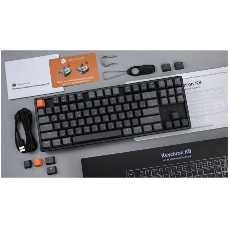 Клавиатура Keychron K8P-J1, Gateron G pro Mechanical Red Switch, RGB - фото 21