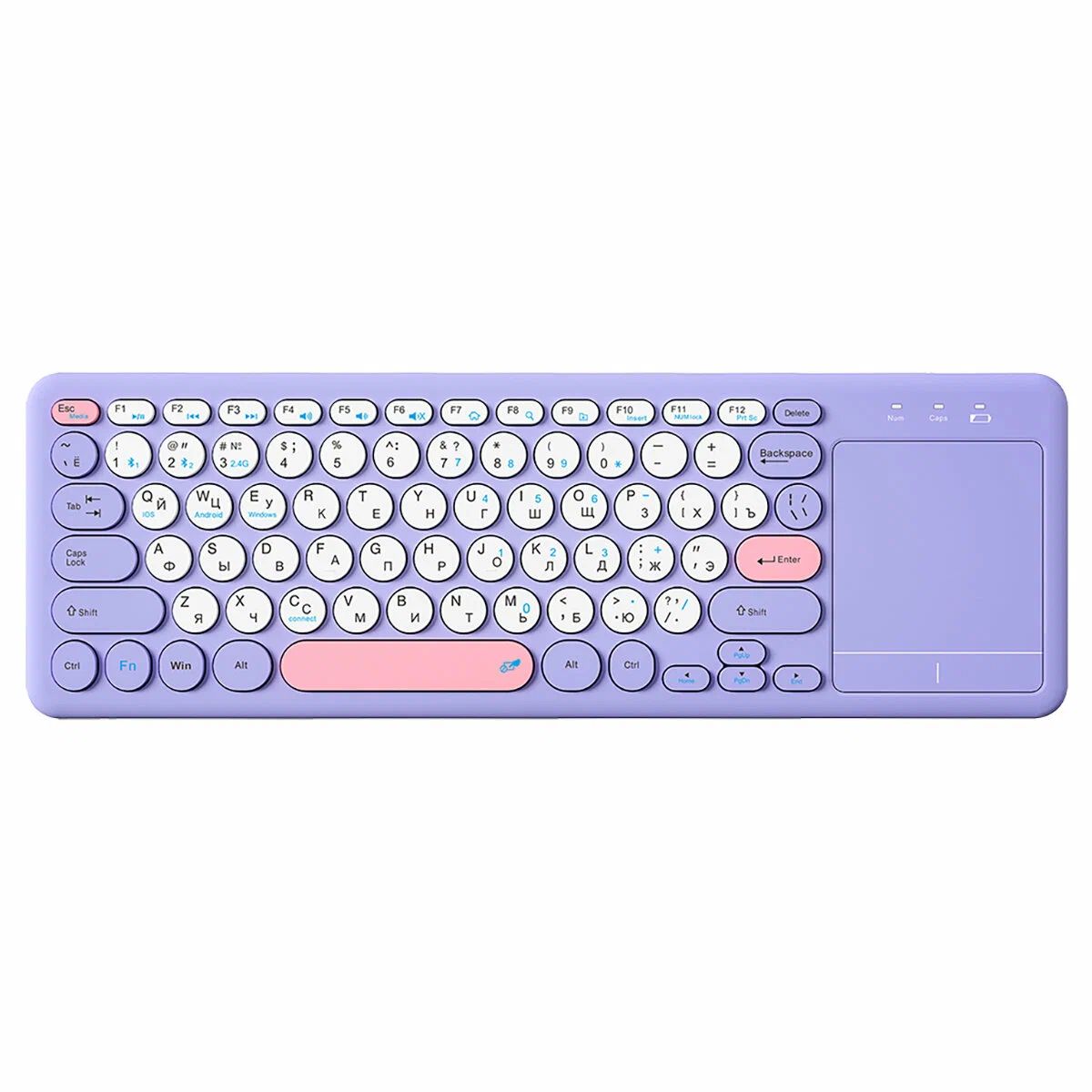 Клавиатура беспроводная Olmio WK-35 (пурпурный)