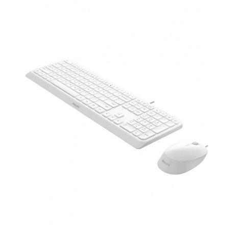 Набор клавиатура + мышь Philips SPT6207W (Клавиатура SPK6207W+Мышь SPK7207W) RUS белый (SPT6207W/87) - фото 2