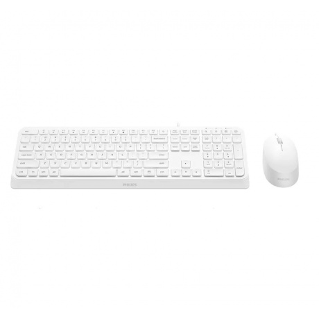 Набор клавиатура + мышь Philips SPT6207W (Клавиатура SPK6207W+Мышь SPK7207W) RUS белый (SPT6207W/87) - фото 3