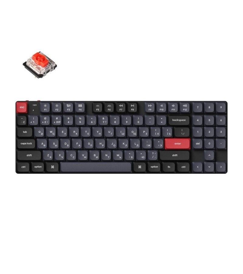 Клавиатура QMK Keychron K13 Pro, 90 клавиш, Hot-Swap, Gateron low profile Red Switch gaming keyboard msi vigor gk50 low profile wired mechanical with kailh low profile tactile keys floating key design rgb black