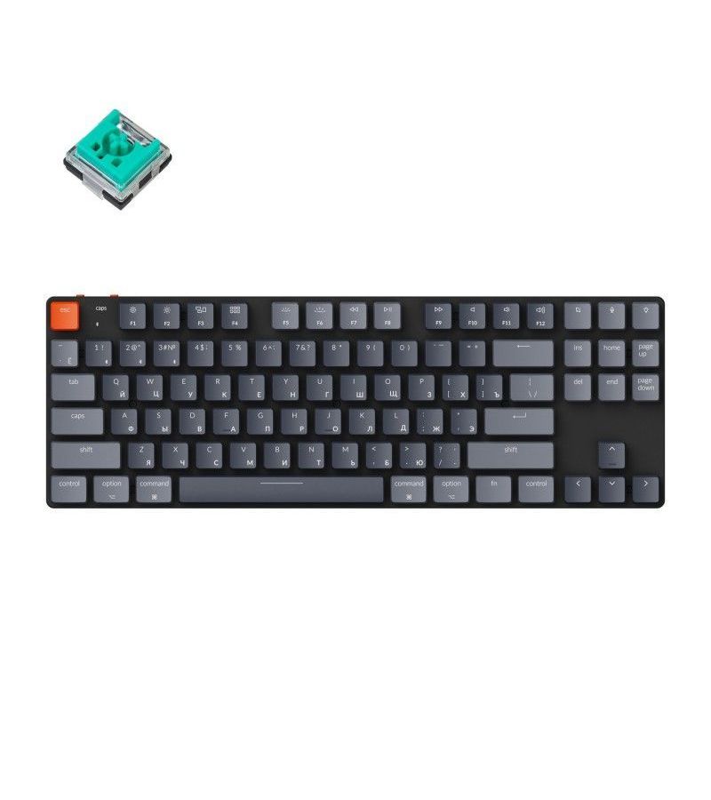 Клавиатура Keychron K1SE, TKL, RGB подсветка, Mint Switch клавиатура keychron k3p h1