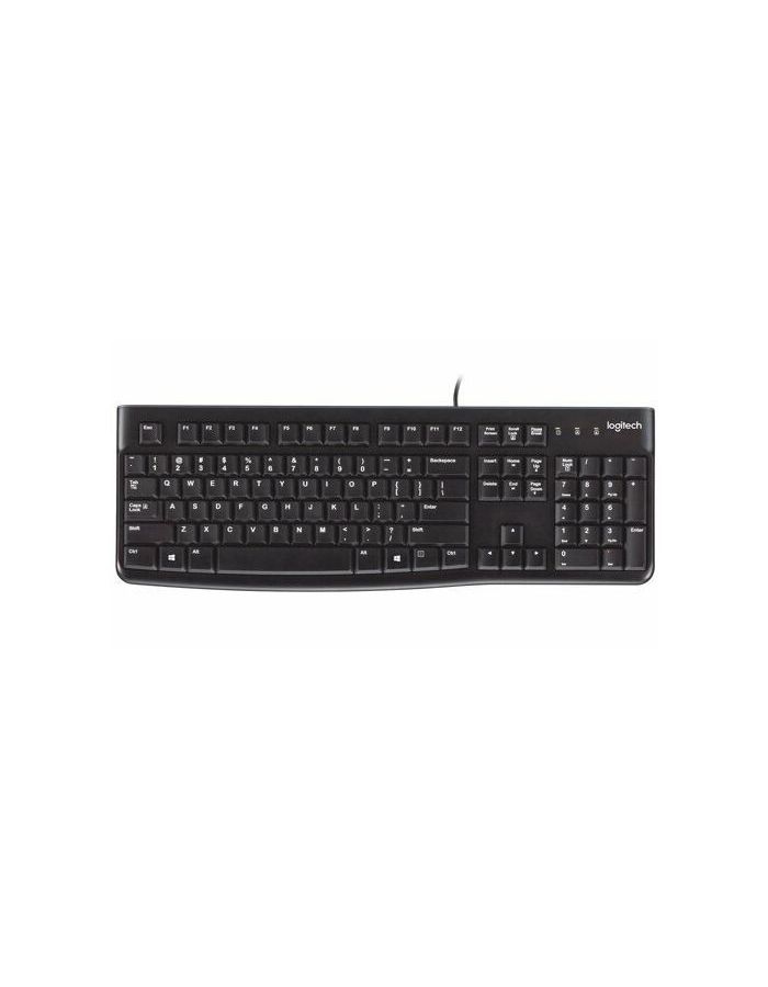 Клавиатура Logitech K120 черная (920-002583) комплект logitech desktop mk120 920 002561 клавиатура k120 черная 104 клавиши с защитой от воды клавиатура k120 мышь m100 цвет черный usb rtl