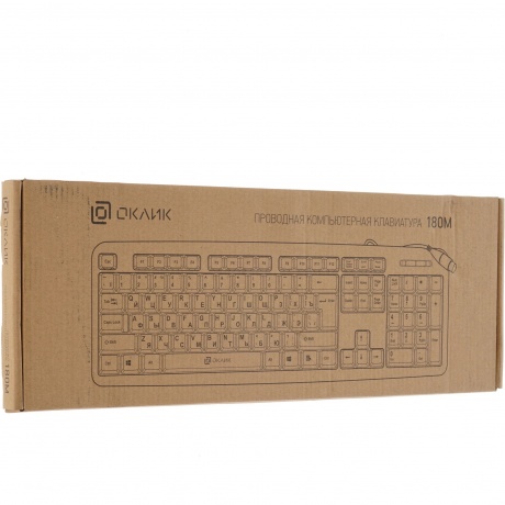 Клавиатура Oklick 180M PS/2, Black - фото 6