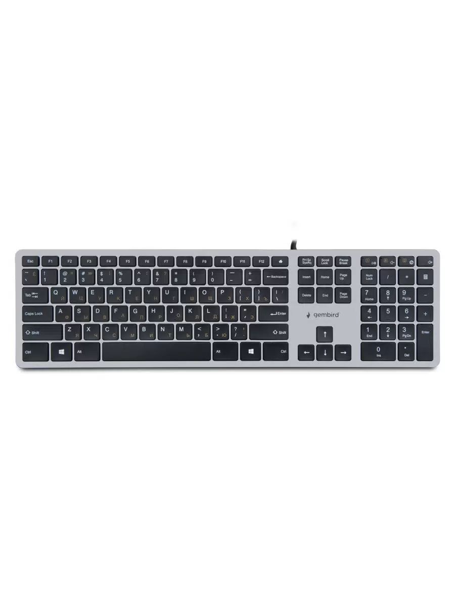 цена Клавиатура Gembird KB-8420 grey/black (KB-8420) отличное состояние
