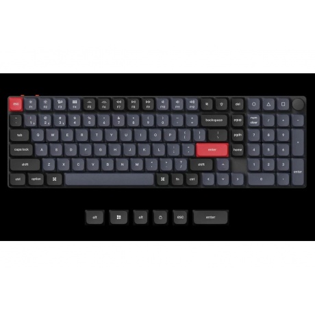 Клавиатура QMK Keychron K17 Pro Knob, Hot-Swap, Gateron low profile Red Switch - фото 8
