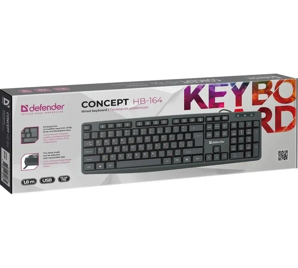 Клавиатура Defender Concept HB-164 RU, черный (45164) - фото 5
