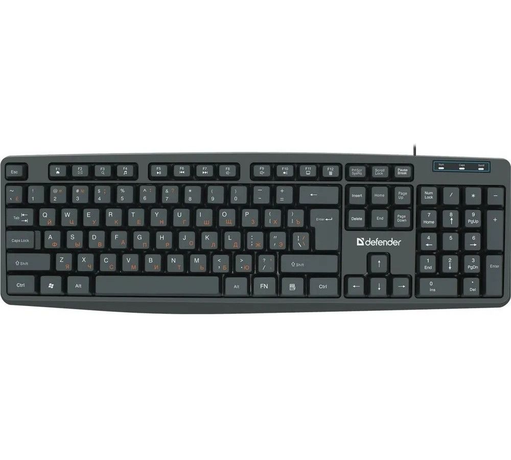 Клавиатура Defender Concept HB-164 RU, черный (45164) клавиатура defender element hb 520 ps 2 ru черный