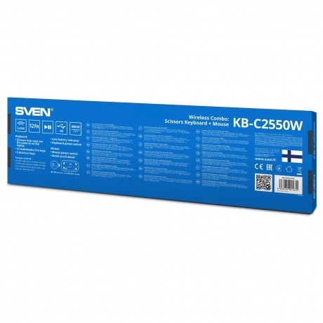 Набор клавиатура+мышь Sven KB-C2550W чёрный (SV-021672) - фото 13