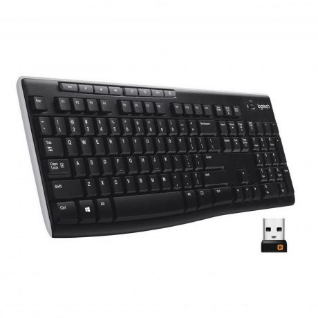 Клавиатура Logitech K270 черный/белый отличное состояние; - фото 1