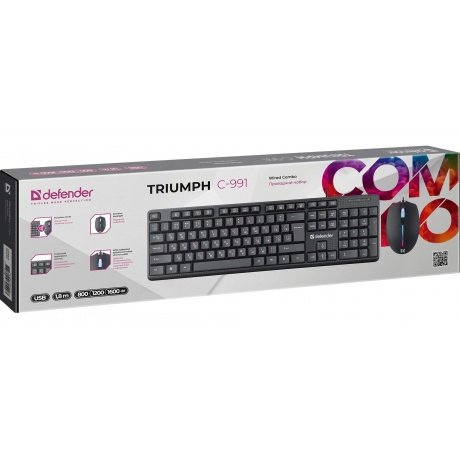 Набор клавиатура + мышь Defender TRIUMPH C-991 (45991) - фото 3