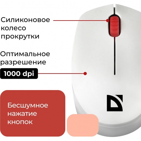 Набор клавиатура + мышь Defender MILAN C-992 RU WHITE (45994) - фото 11