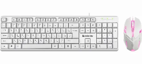 Набор клавиатура + мышь Defender LINE MOTION C-977 RU WHITE (459...