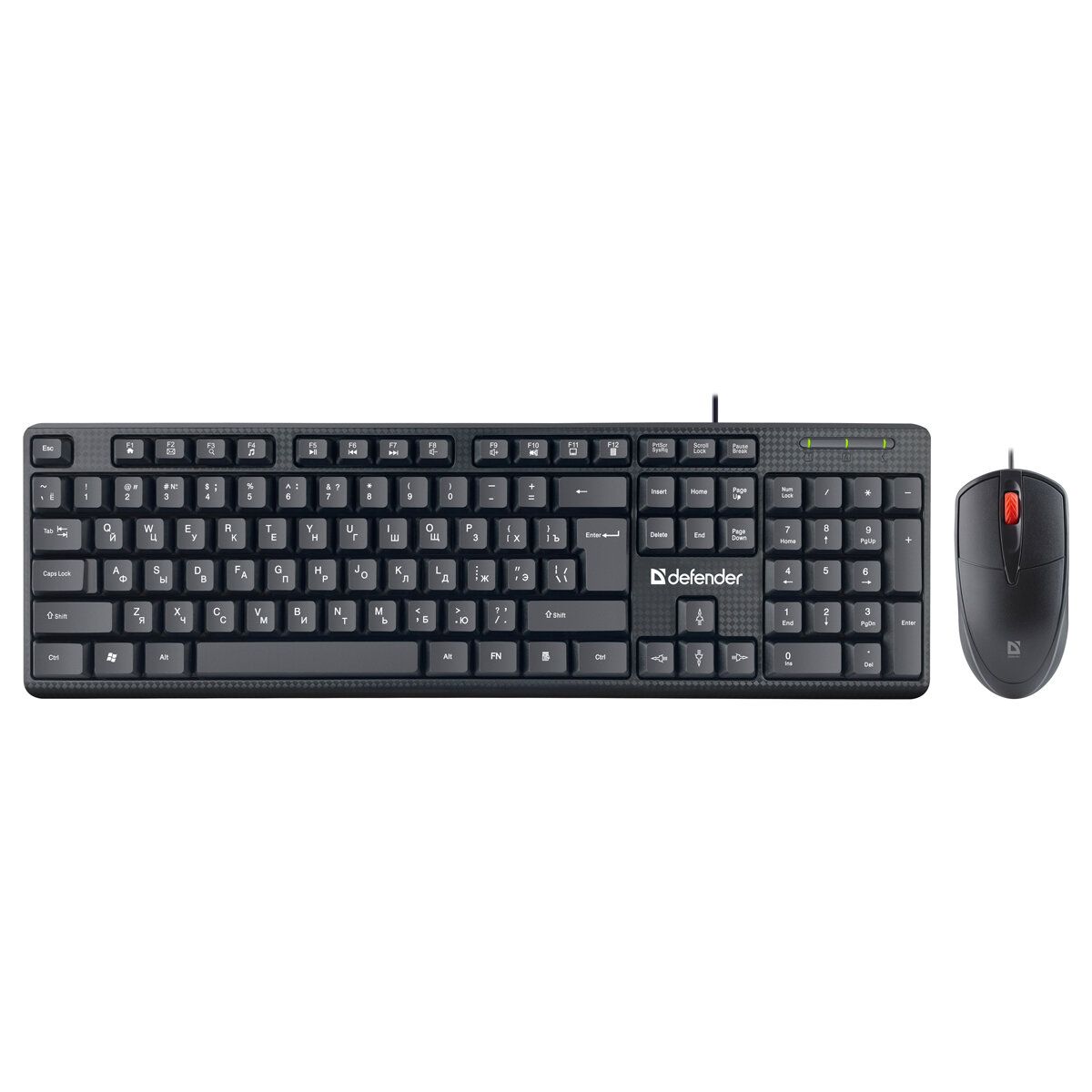 цена Набор клавиатура + мышь Defender LINE C-511 RU BLACK (45511)