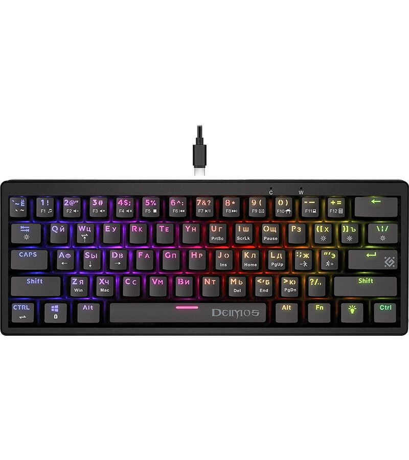 Клавиатура Defender DEIMOS GK-303 (45303) клавиатура для ноутбука ddell xps 15 9550 черная с подсветкой