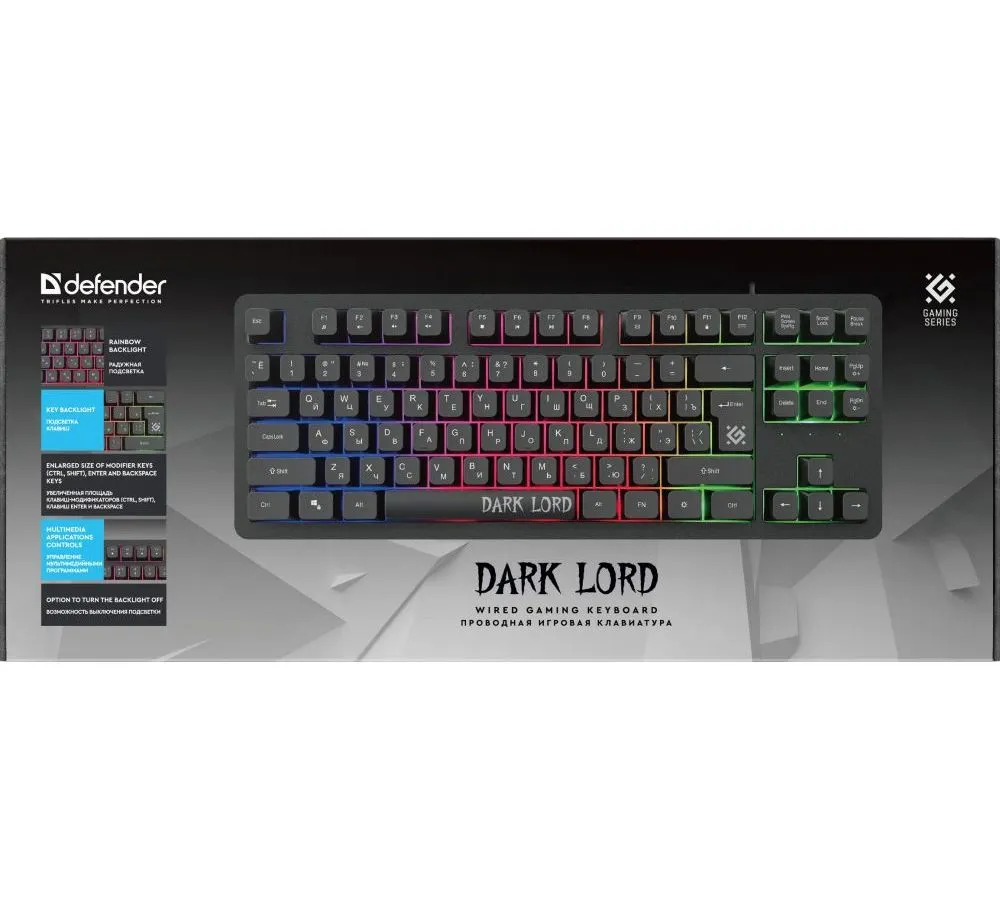Клавиатура Defender DARK LORD черная 45580 - фото 6