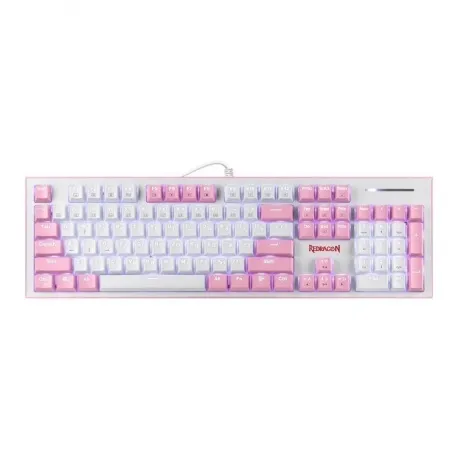 Клавиатура Redragon HADES бело-розовая