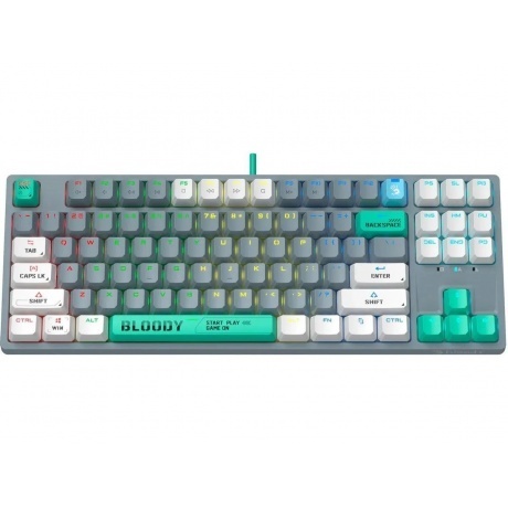 Клавиатура A4Tech Bloody S87 Energy Grey-Green - фото 13