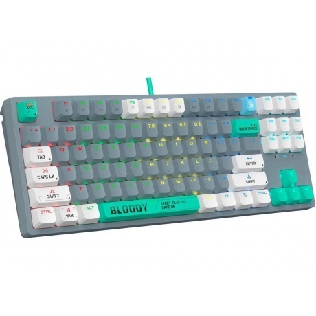 Клавиатура A4Tech Bloody S87 Energy Grey-Green - фото 15