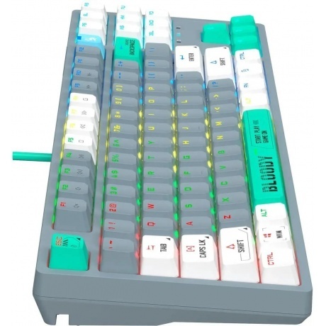 Клавиатура A4Tech Bloody S87 Energy Grey-Green - фото 4
