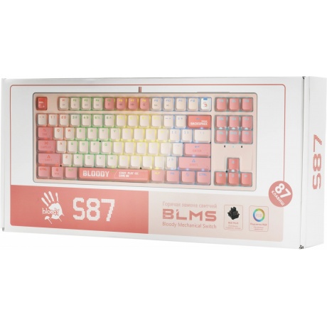 Клавиатура A4Tech Bloody S87 Energy Pink - фото 28