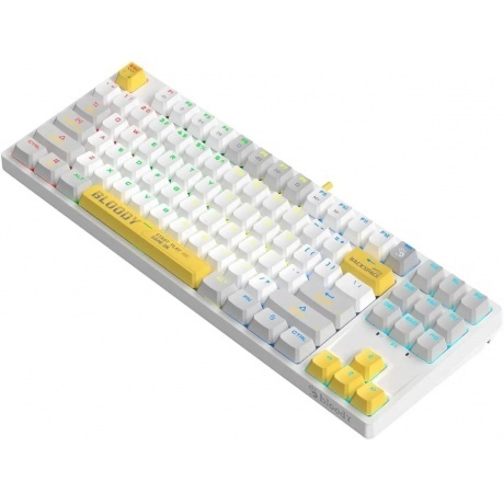 Клавиатура A4Tech Bloody S87 Energy White-Yellow - фото 12